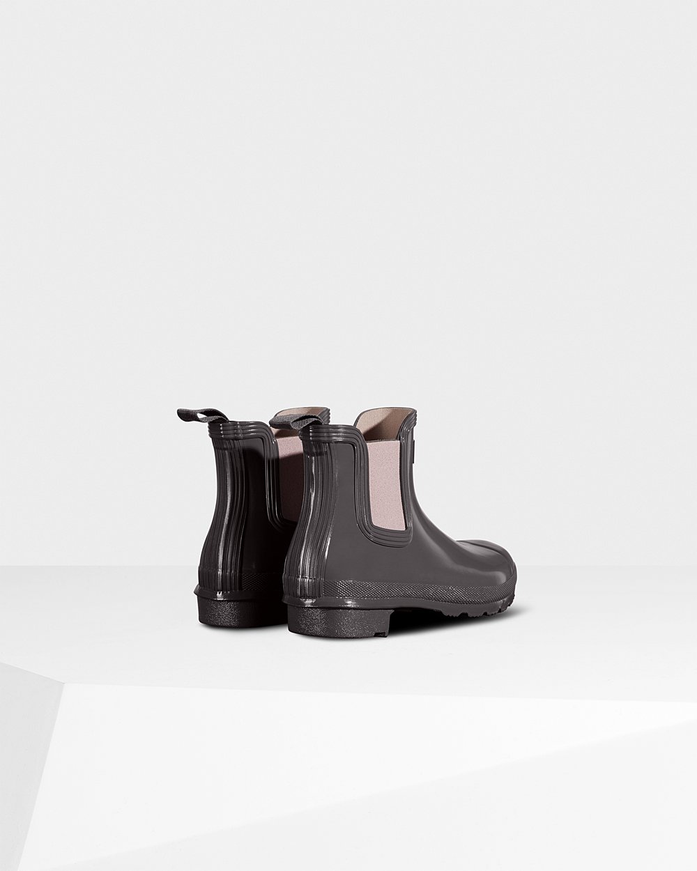 Womens Chelsea Boots - Hunter Original Gloss (95XLYJWRK) - Grey/Purple